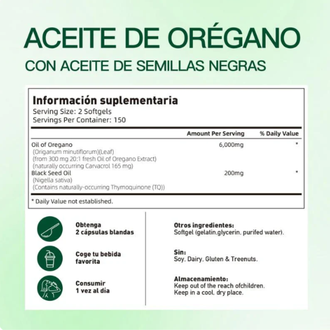 Vivonu™ Aceite de Orégano - Antioxidante Natural