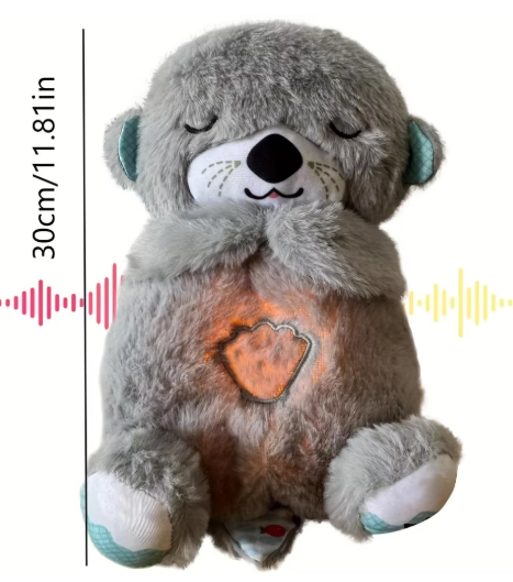 Mascota Interactiva para Dormir – Peluche de Nutria con Respiración y Música Relajante